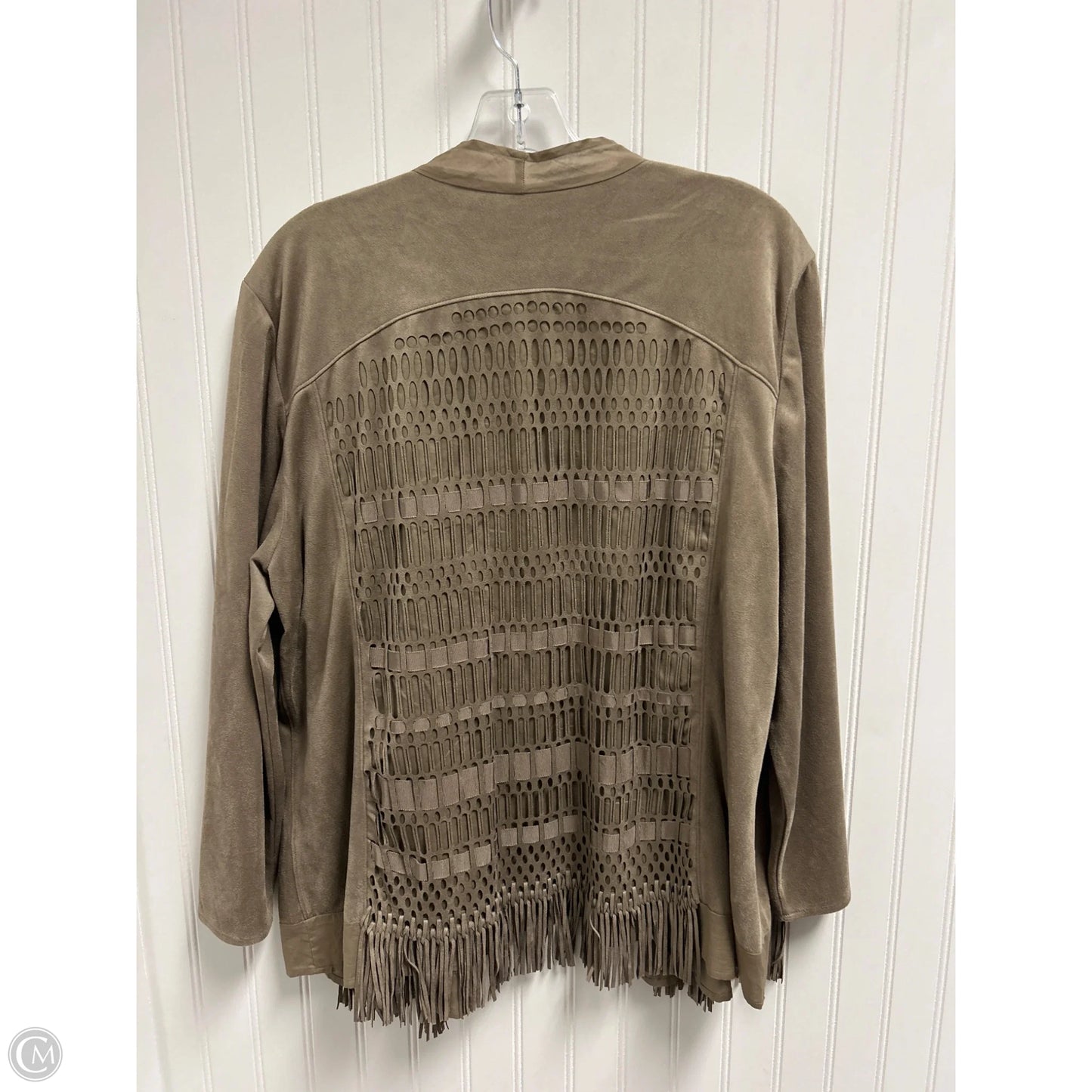 Cardigan By Chicos In Taupe, Size: Xl