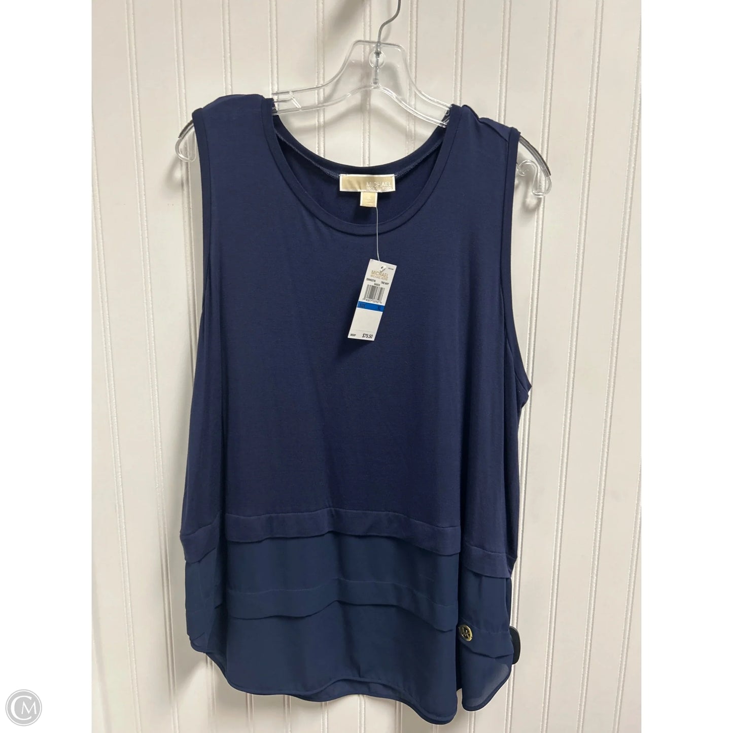 Tank Top By Michael By Michael Kors In Blue, Size: Xl