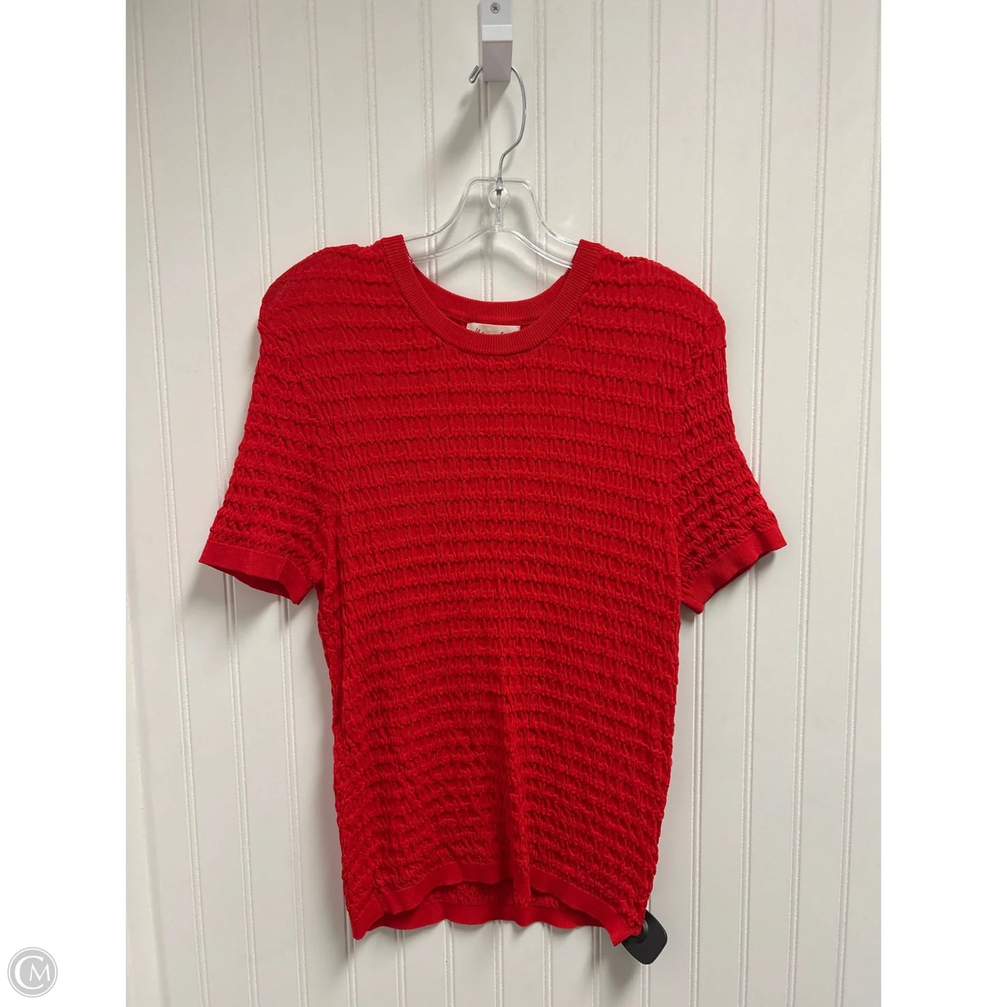 Top Short Sleeve By Marled In Red, Size: L