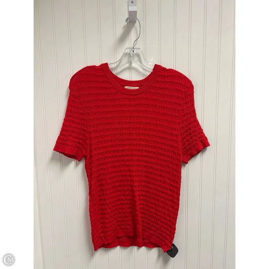 Top Short Sleeve By Marled In Red, Size: L