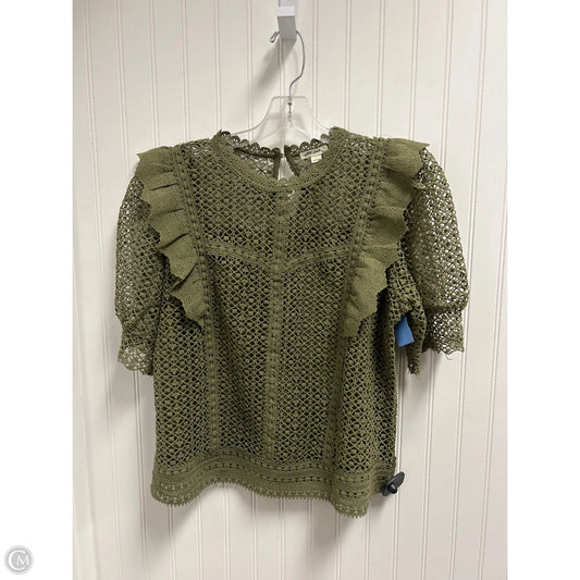 Top Short Sleeve By Ultra Pink In Green, Size: L