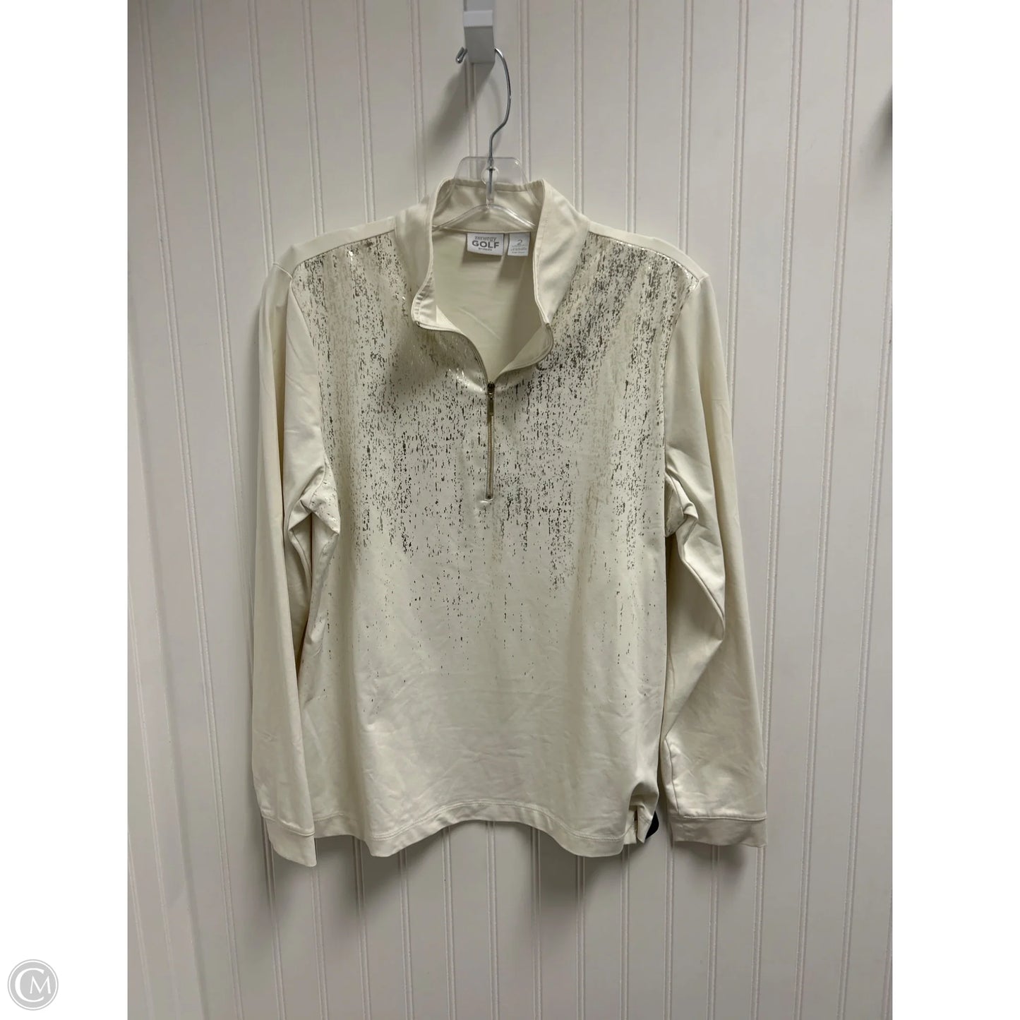 Athletic Jacket By Chicos In Beige, Size: L