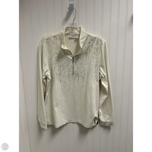 Athletic Jacket By Chicos In Beige, Size: L