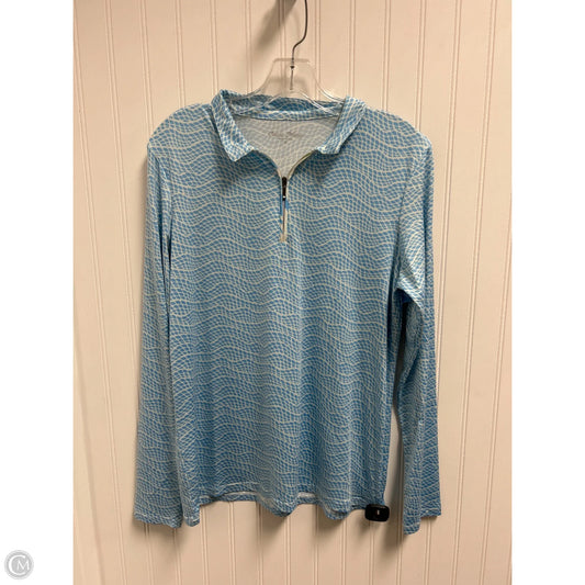 Athletic Top Long Sleeve Collar By Clothes Mentor In Blue, Size: M