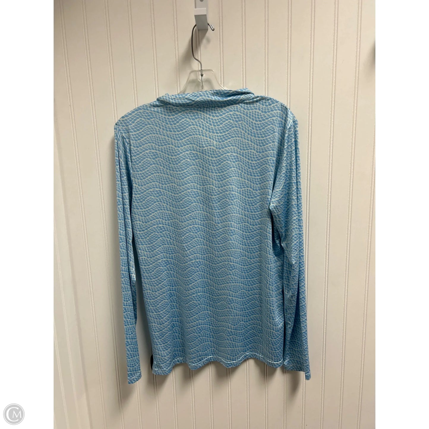 Athletic Top Long Sleeve Collar By Clothes Mentor In Blue, Size: M