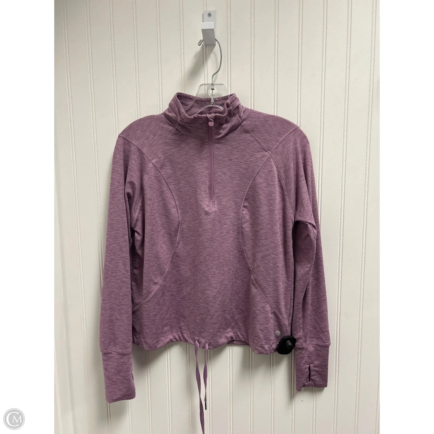 Athletic Top Long Sleeve Collar By Apana In Purple, Size: S