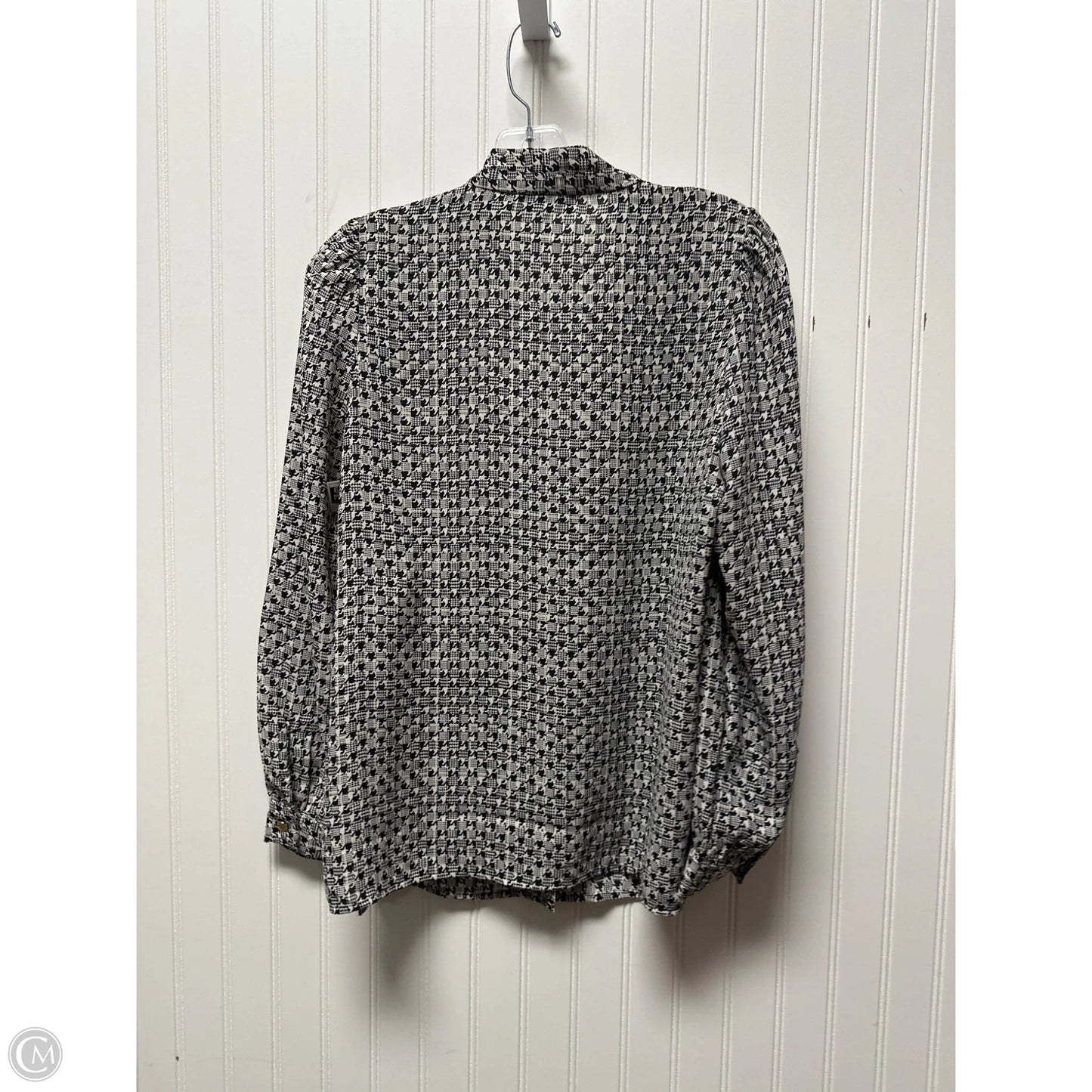 Top Long Sleeve By Nine West In Black & Cream, Size: M