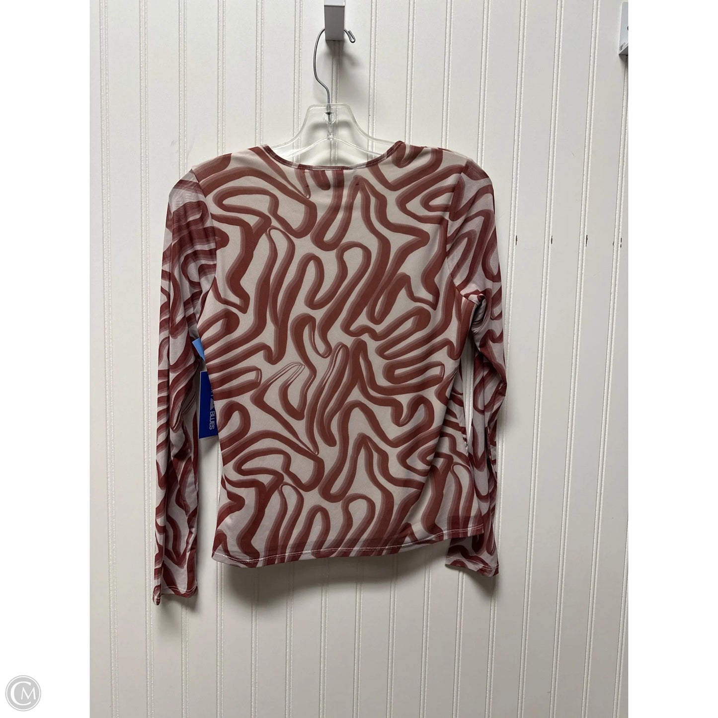 Top Long Sleeve By Clothes Mentor In Brown & Cream, Size: S