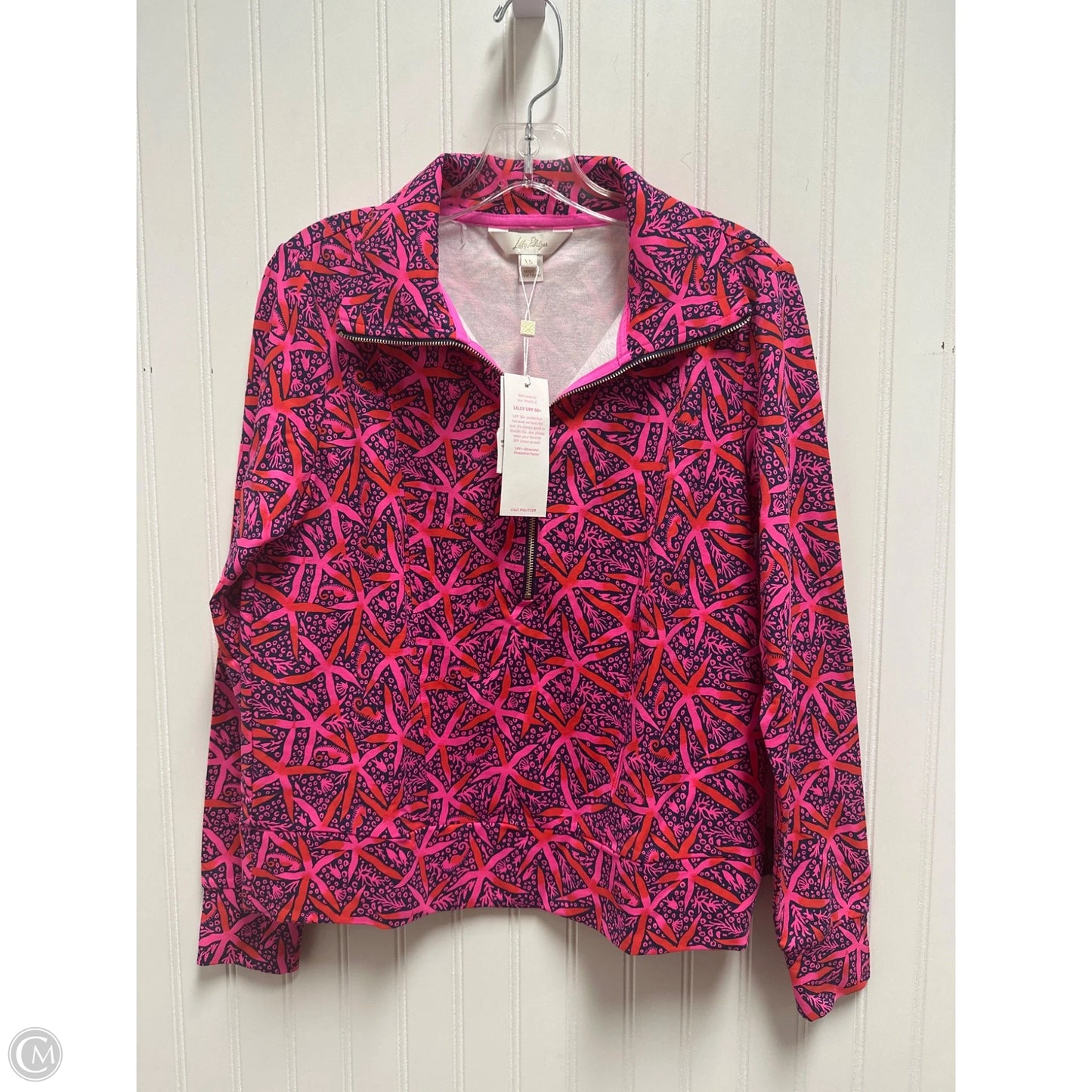 Jacket Designer By Lilly Pulitzer In Pink & Red, Size: Xs