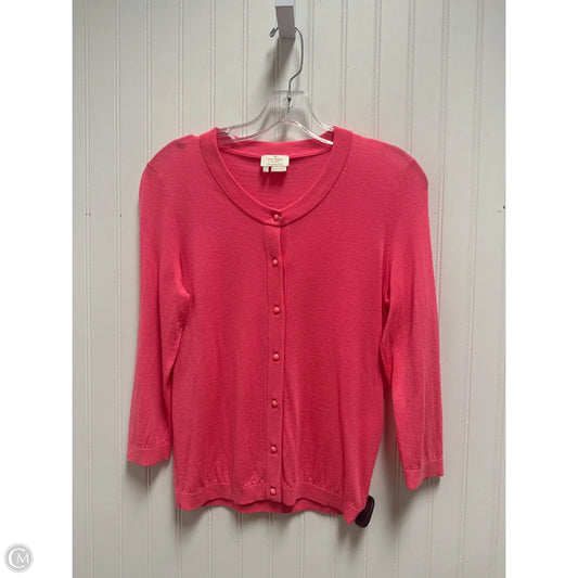 Cardigan Designer By Kate Spade In Coral, Size: M