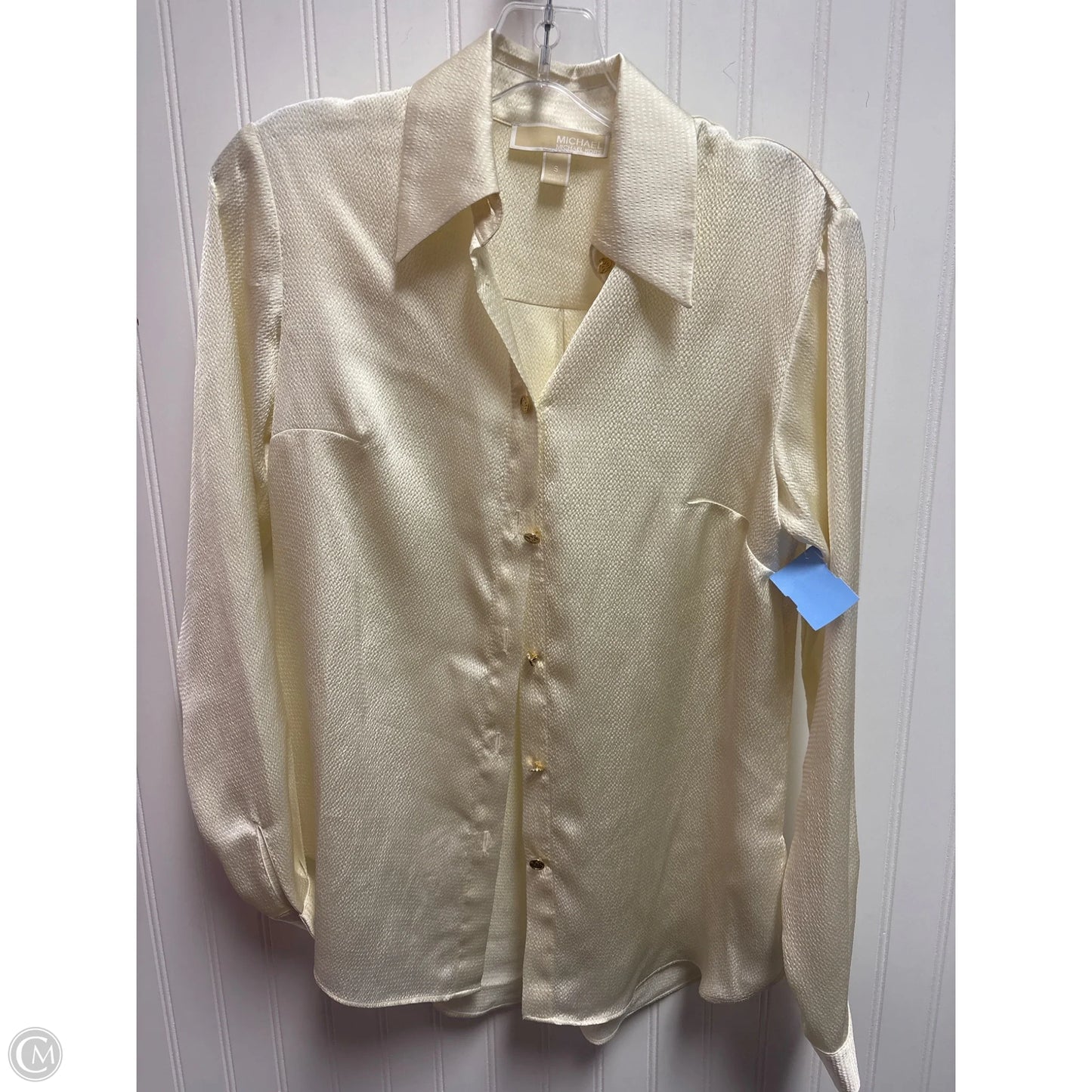 Top Long Sleeve By Michael By Michael Kors In Cream, Size: S