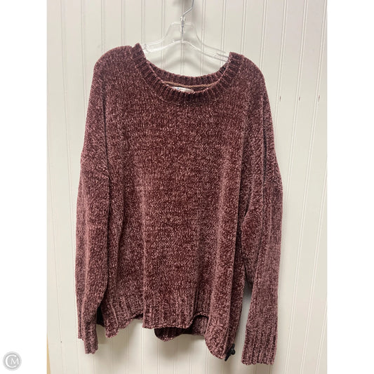 Sweater By Seven 7 In Mauve, Size: 2x