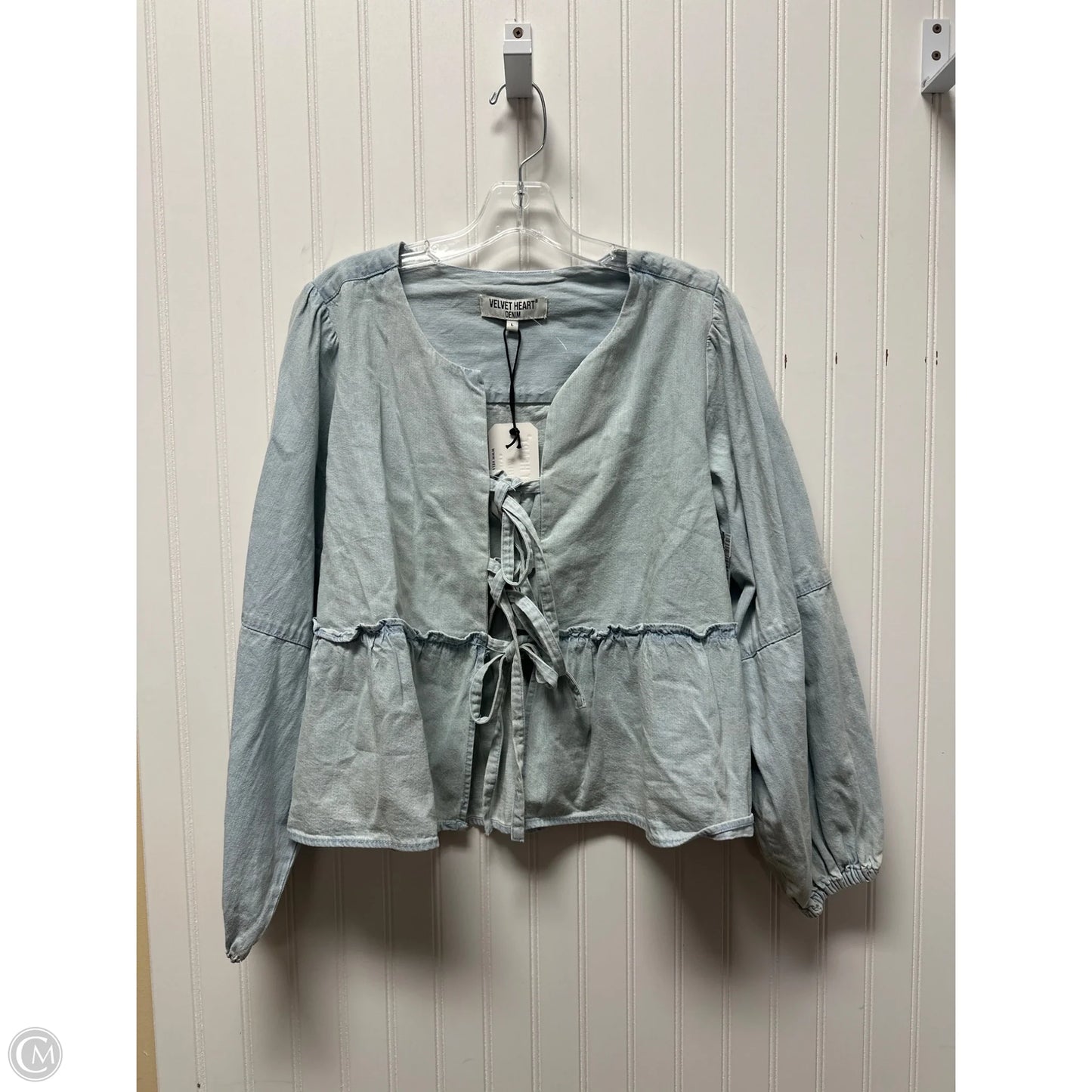 Jacket Denim By Velvet Heart In Blue Denim, Size: L