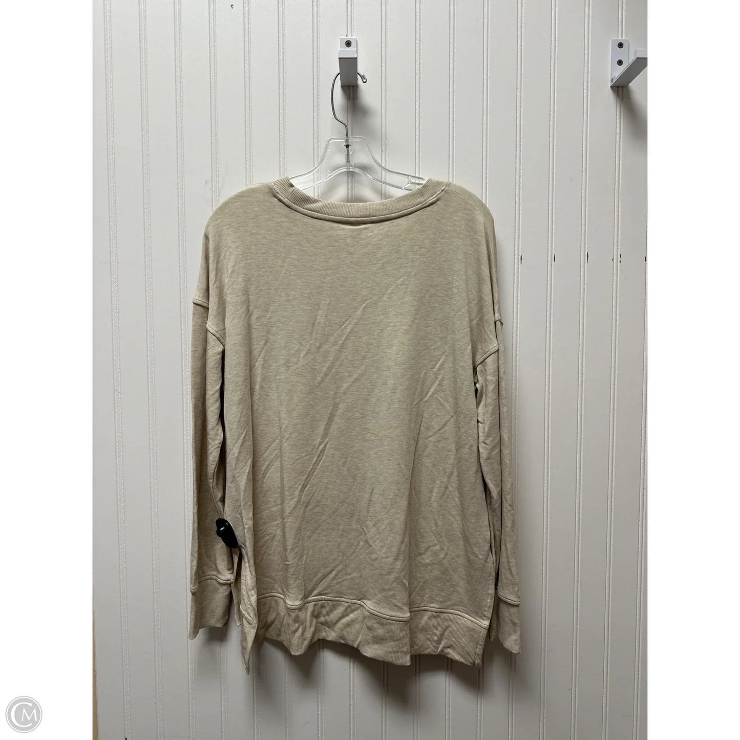 Top Long Sleeve By Stylus In Beige, Size: M