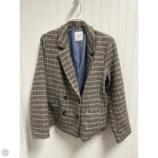 Blazer By Lc Lauren Conrad In Plaid Pattern, Size: L