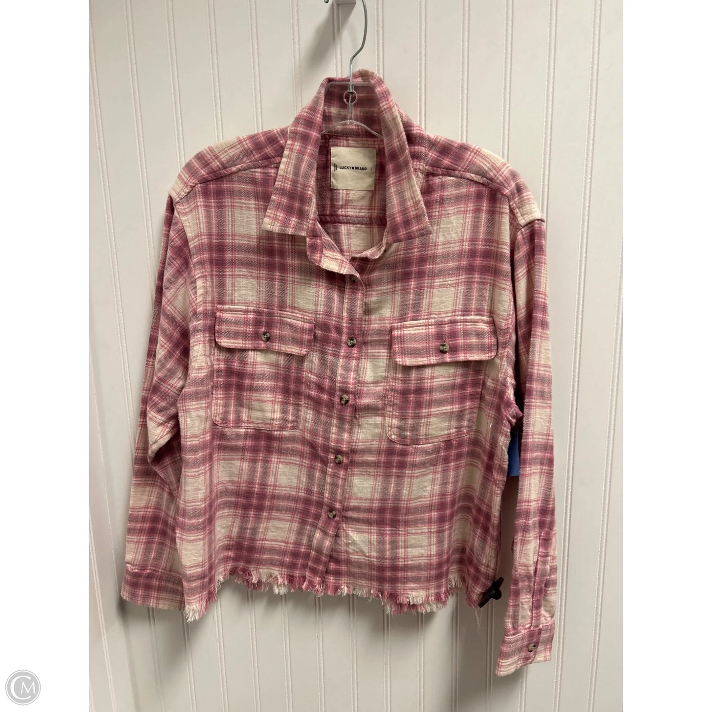 Top Long Sleeve By Lucky Brand In Pink, Size: L