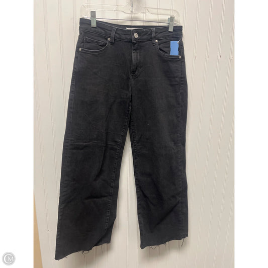 Jeans Wide Leg By Mng In Black Denim, Size: 6