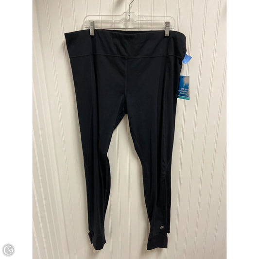Athletic Leggings By Coolibar In Black, Size: 2x