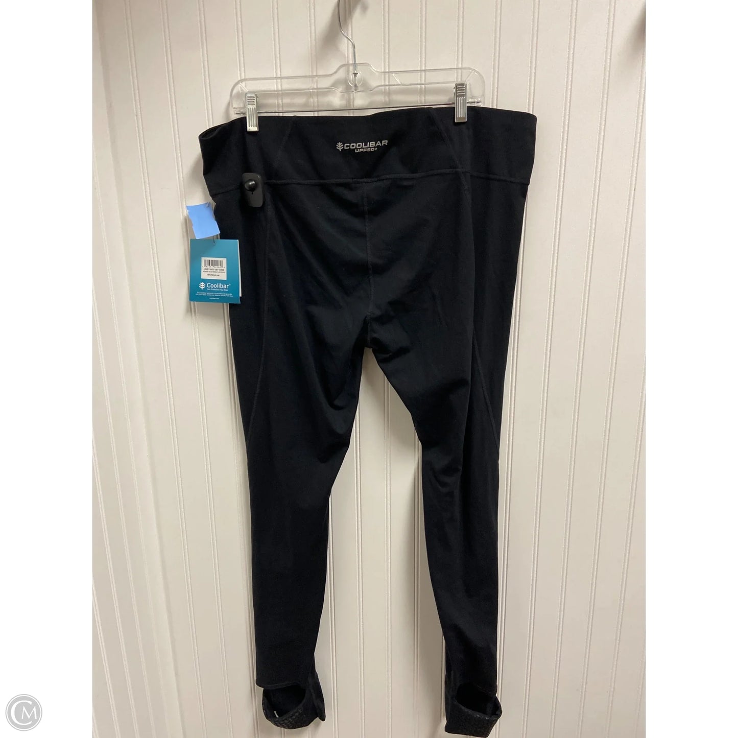 Athletic Leggings By Coolibar In Black, Size: 2x