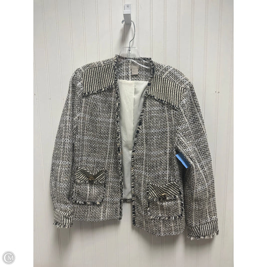 Blazer By Chicos In Black & Cream, Size: L