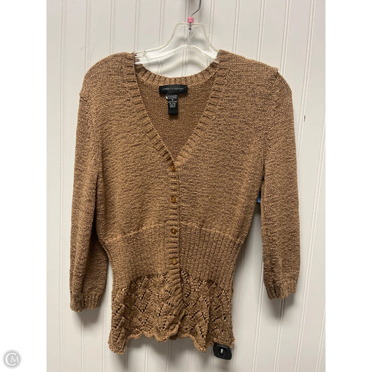 Sweater Cardigan By Cable And Gauge In Brown, Size: M