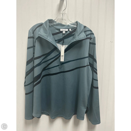 Athletic Jacket By Chicos In Blue, Size: Xl
