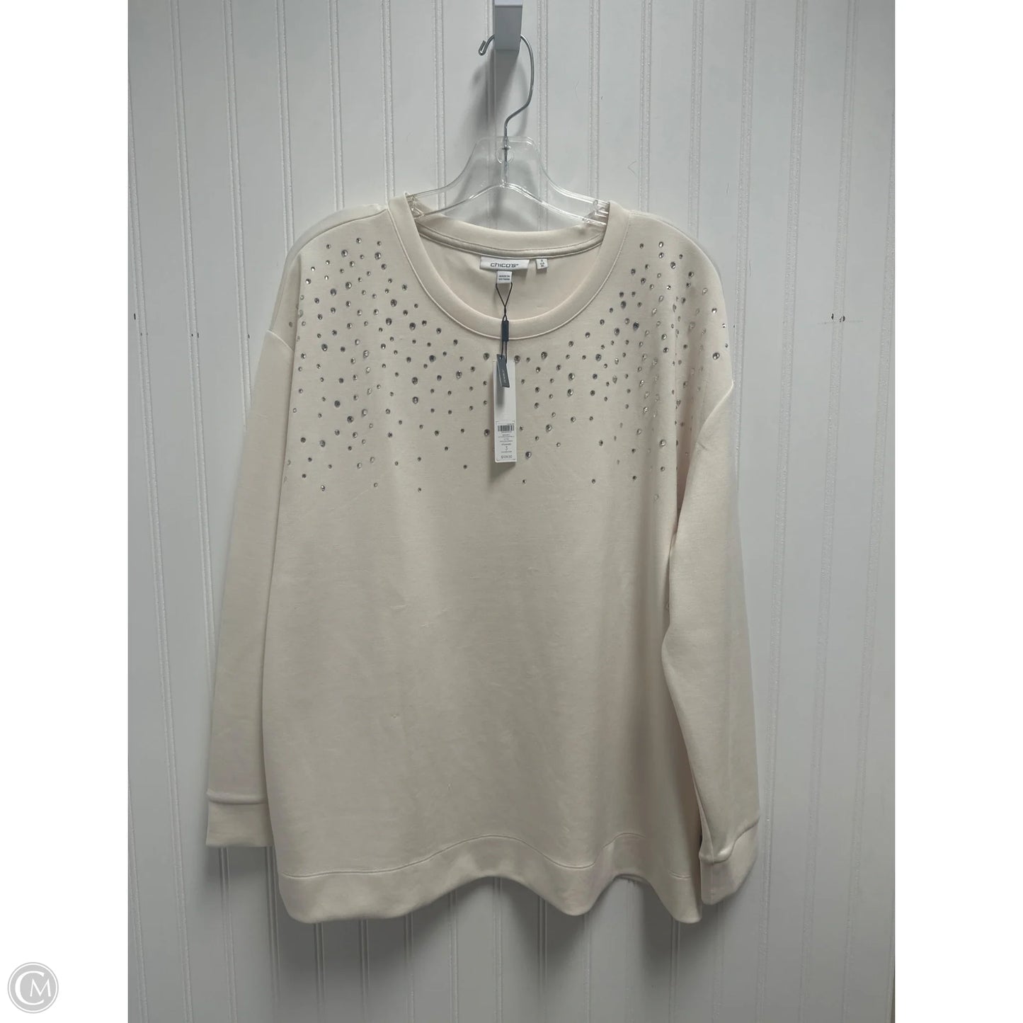 Sweater By Chicos In Cream, Size: Xl