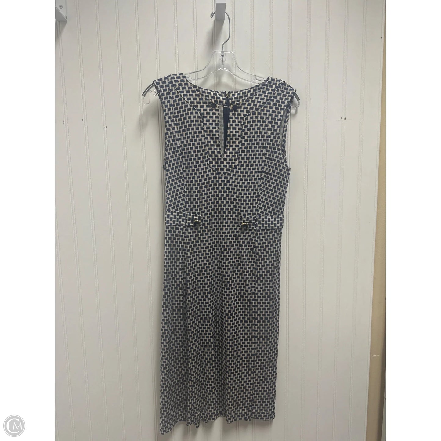 Dress Designer By Tory Burch In Blue & Cream, Size: S