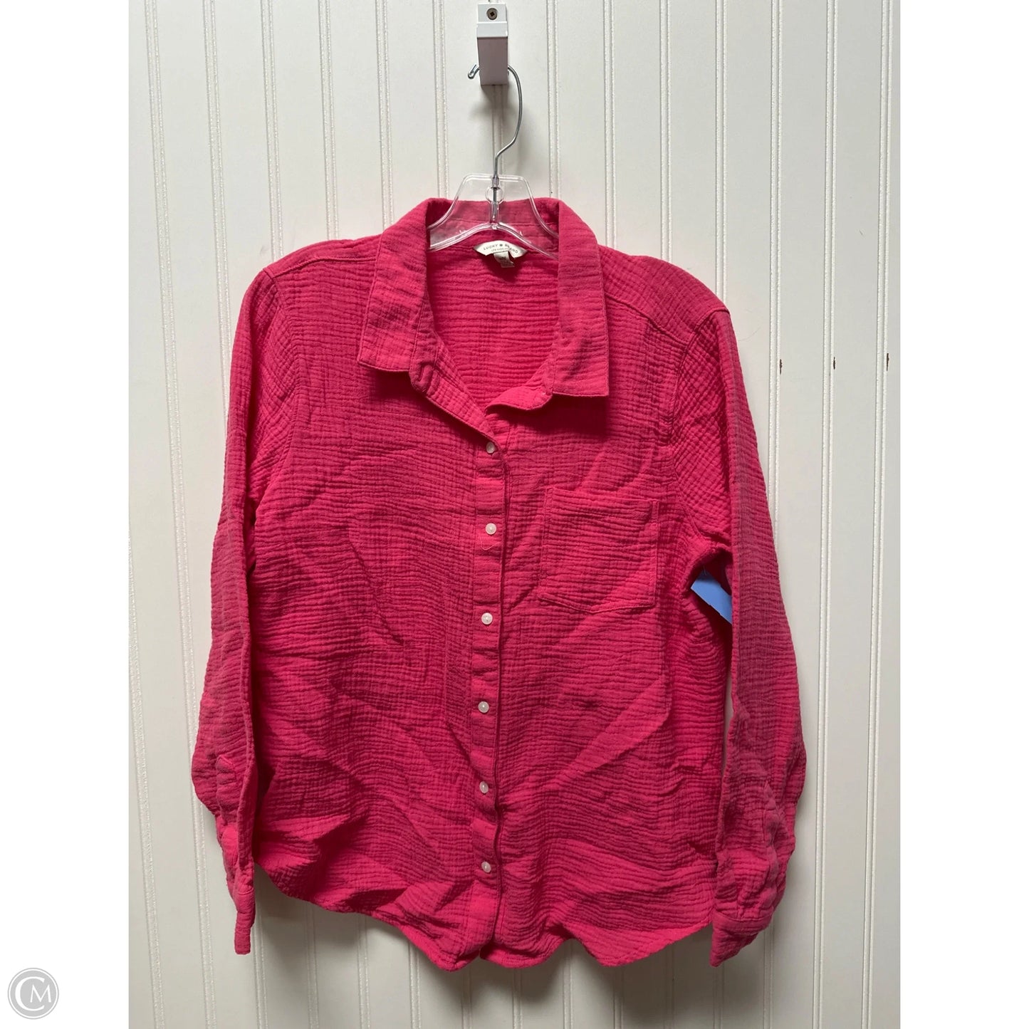 Top Long Sleeve By Lucky Brand In Pink, Size: M