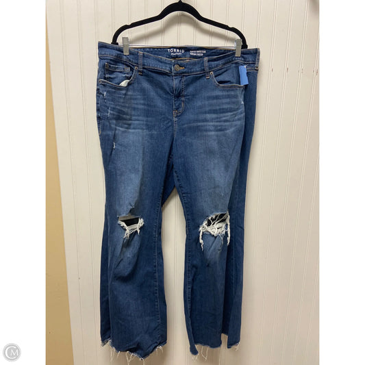 Jeans Flared By Torrid In Blue Denim, Size: 18