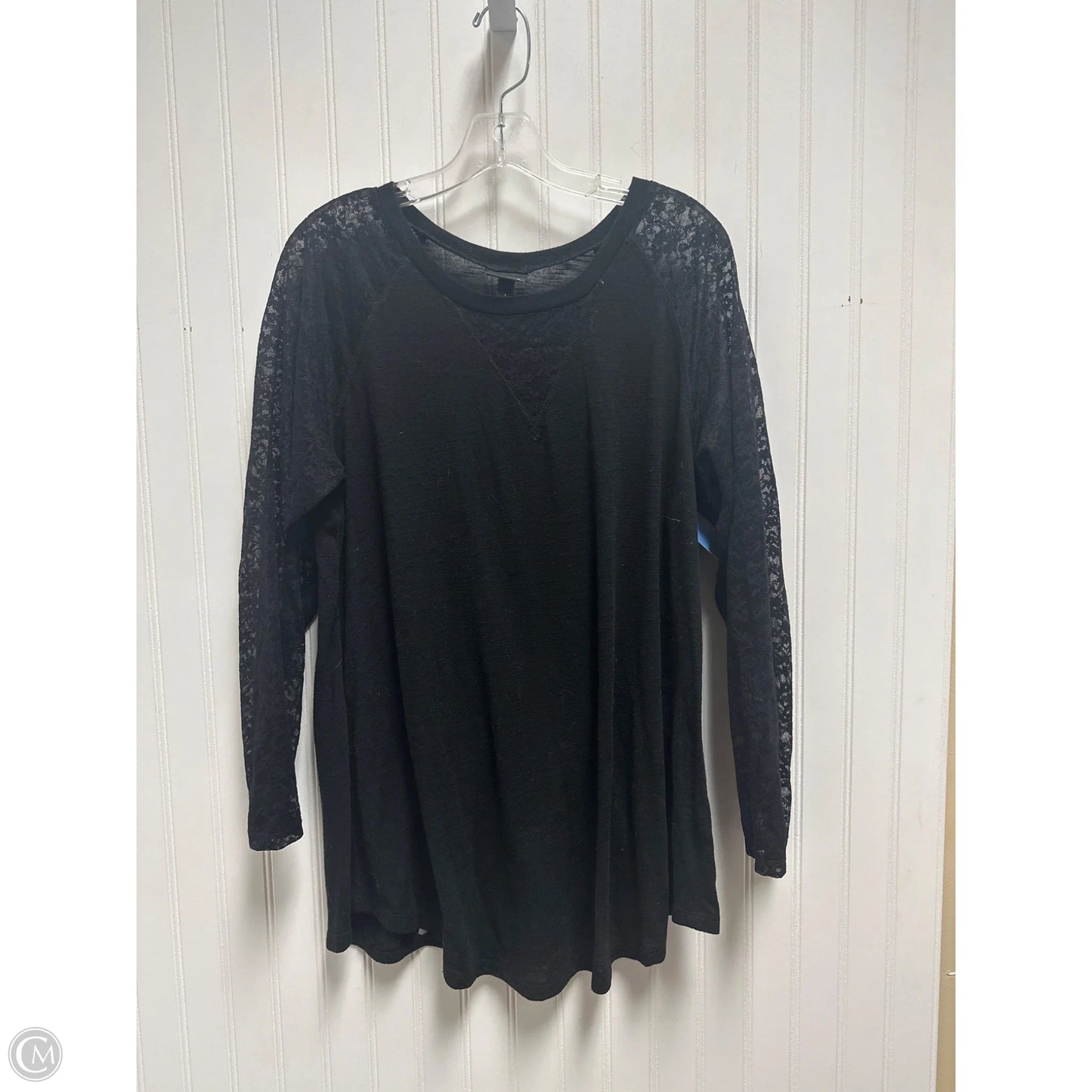 Top Long Sleeve By Torrid In Black, Size: 1x