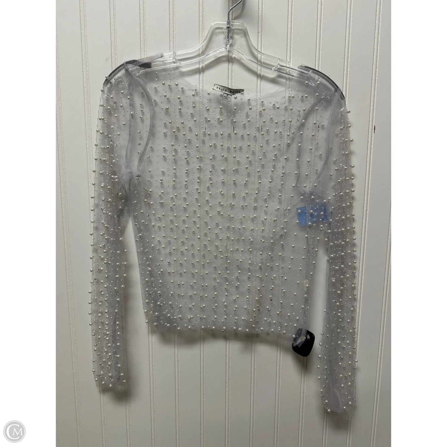 Top Long Sleeve By Haute Monde In White, Size: S