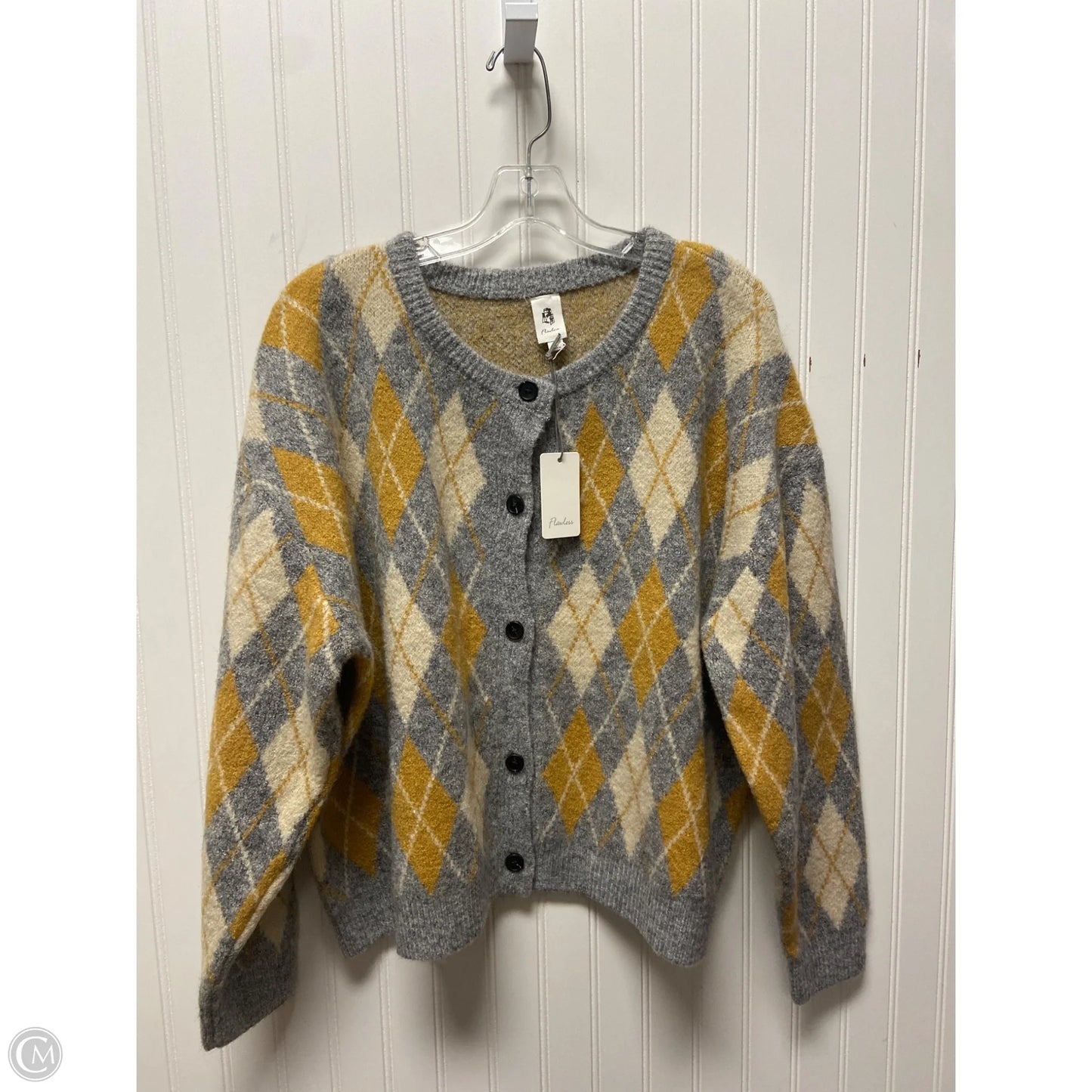 Sweater Cardigan By Flawless In Multi-colored, Size: L