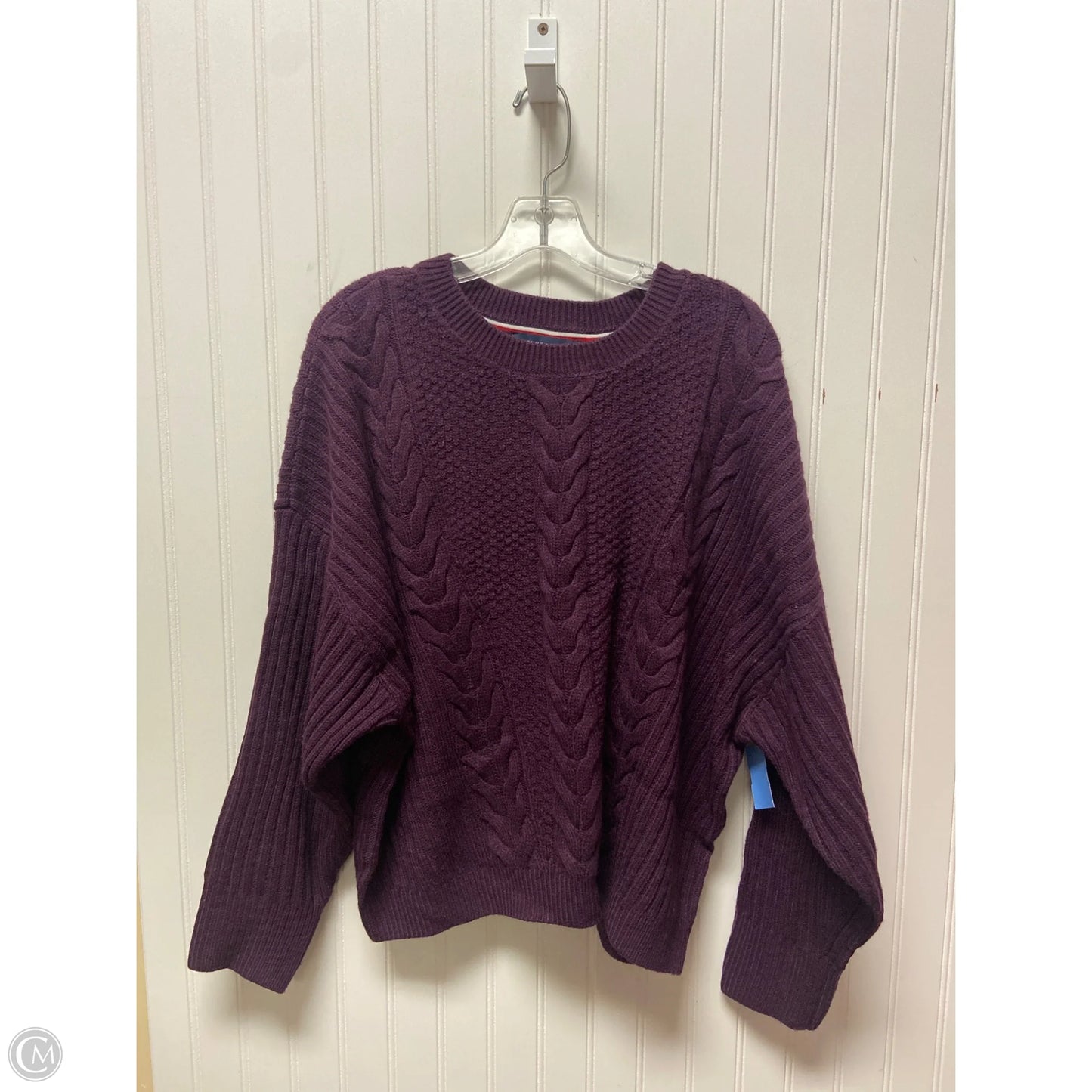 Sweater By Tommy Hilfiger In Purple, Size: L