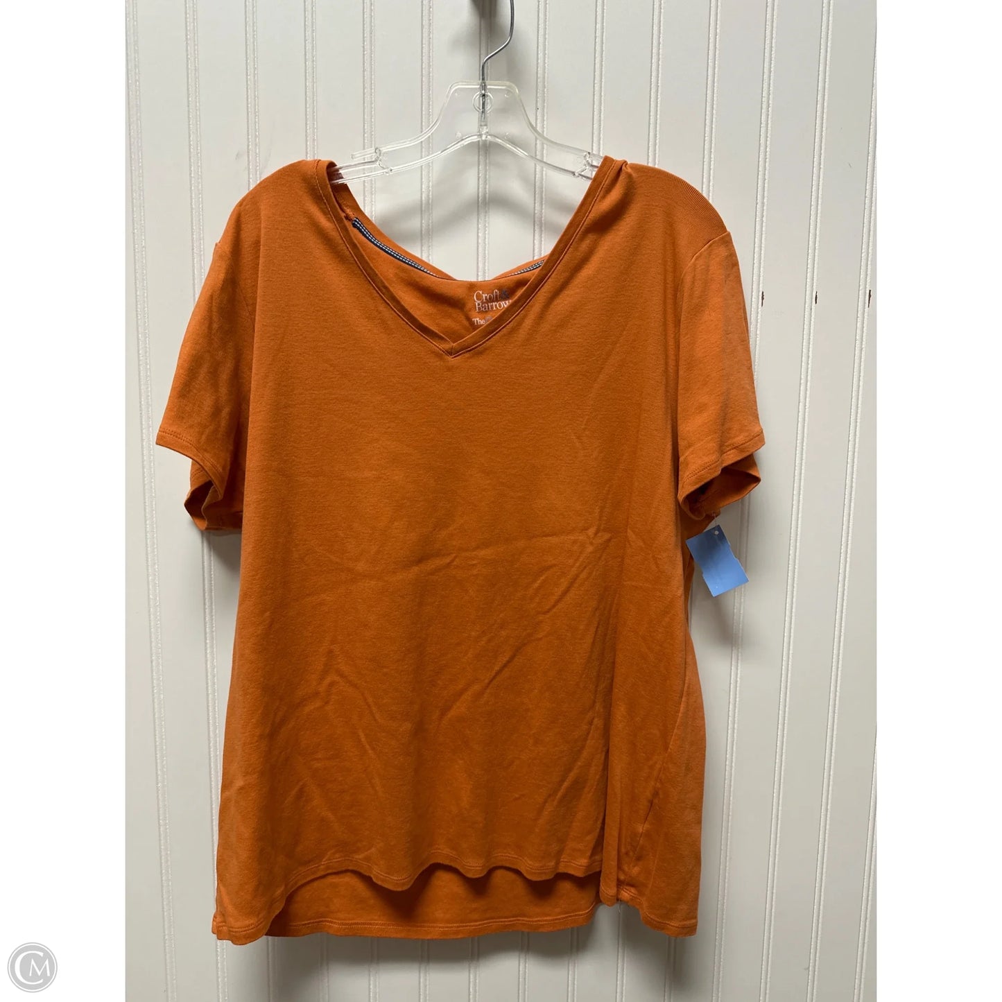 Top Sleeveless Basic By Croft And Barrow In Orange, Size: 2x