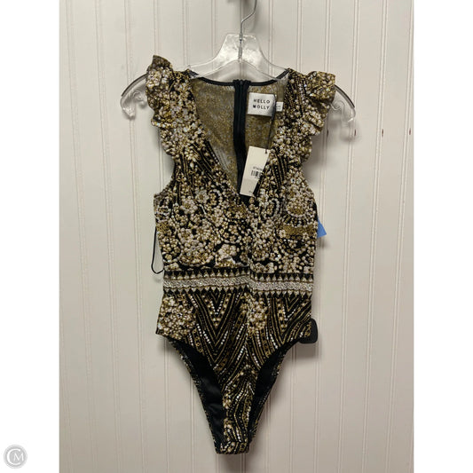Bodysuit By Hello Molly In Black & Gold, Size: S