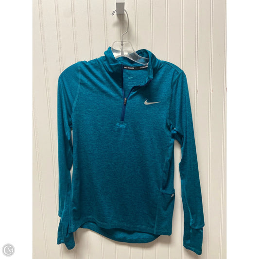 Athletic Jacket By Nike In Teal, Size: Xs