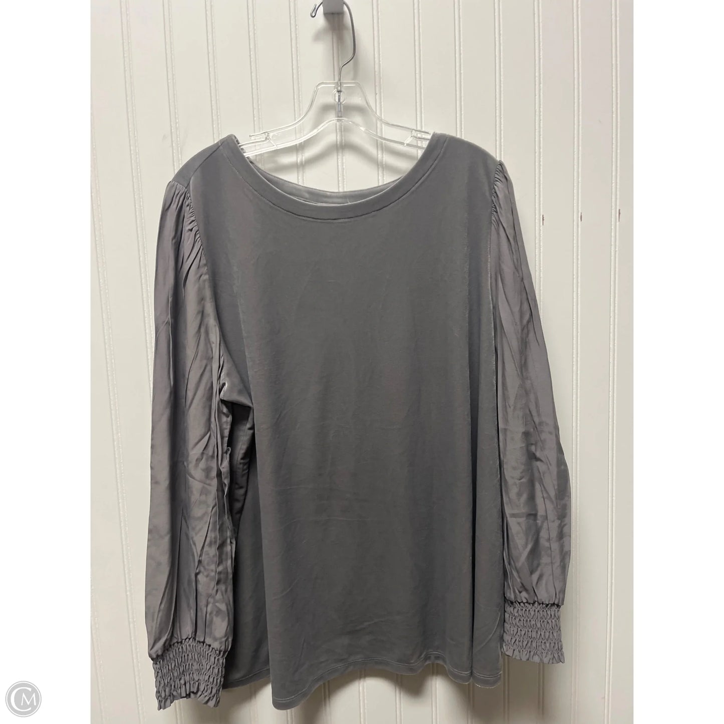 Top Long Sleeve By J. Jill In Grey, Size: Xl