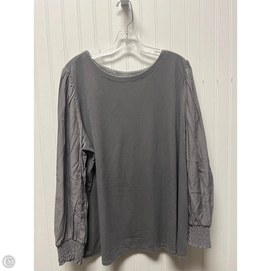 Top Long Sleeve By J. Jill In Grey, Size: Xl