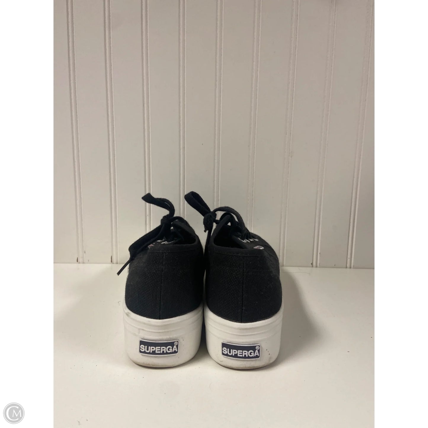 Shoes Sneakers By Superga In Black, Size: 6.5