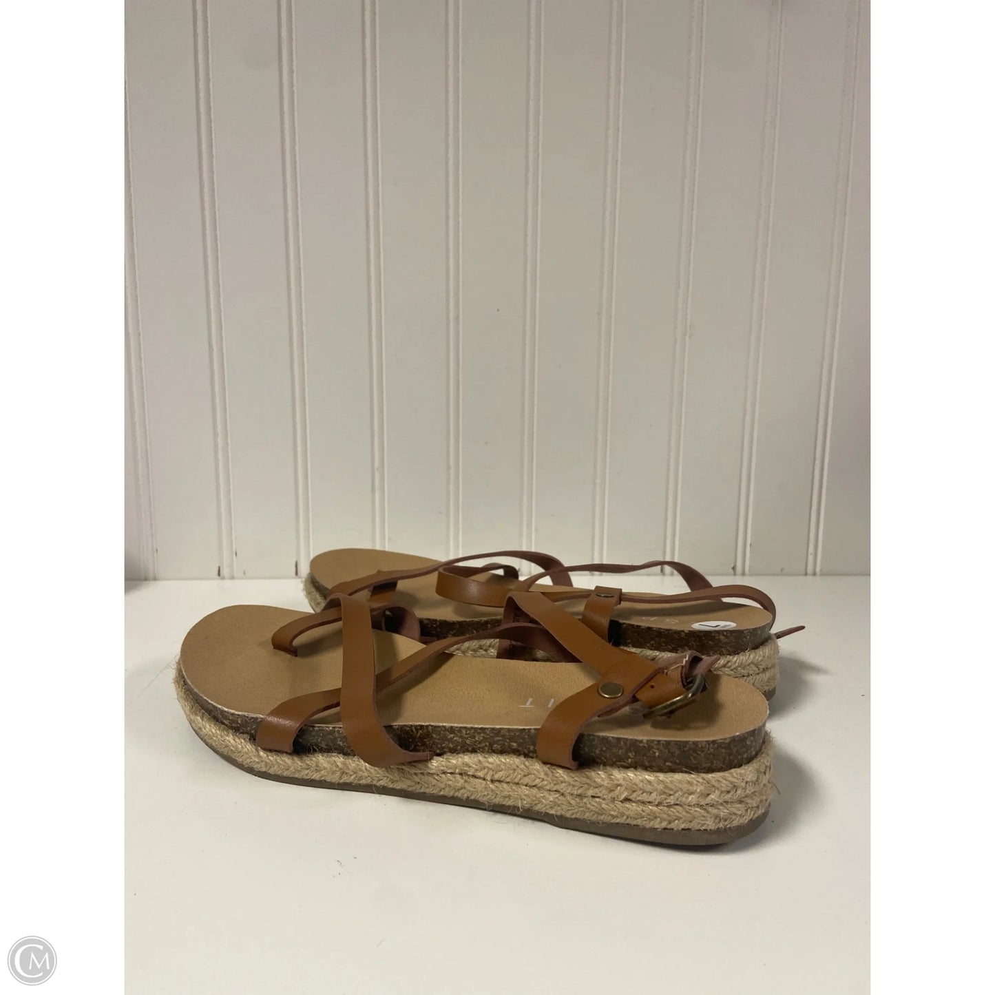 Sandals Flats By Esprit In Brown, Size: 7