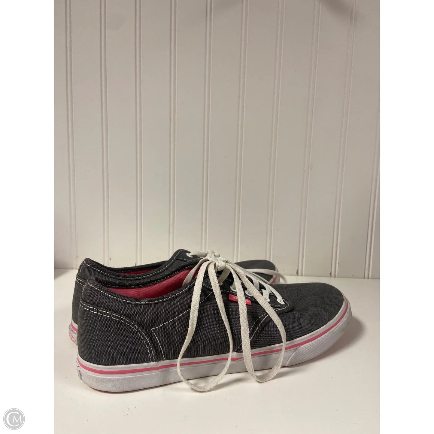 Shoes Sneakers By Vans In Grey & Pink, Size: 7.5