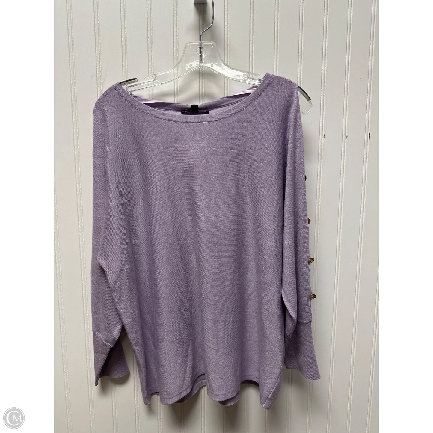 Sweater By Cable And Gauge In Purple, Size: L