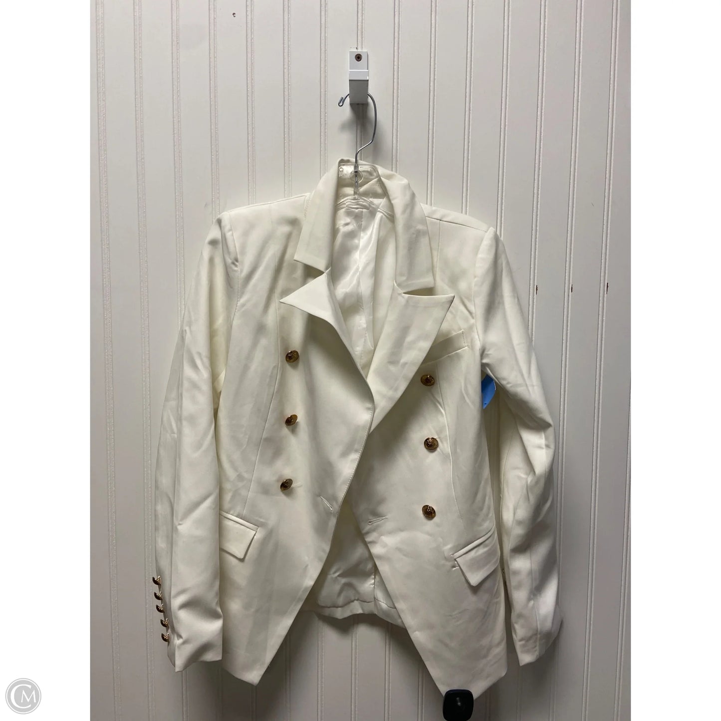 Blazer By Clothes Mentor In Ivory, Size: S