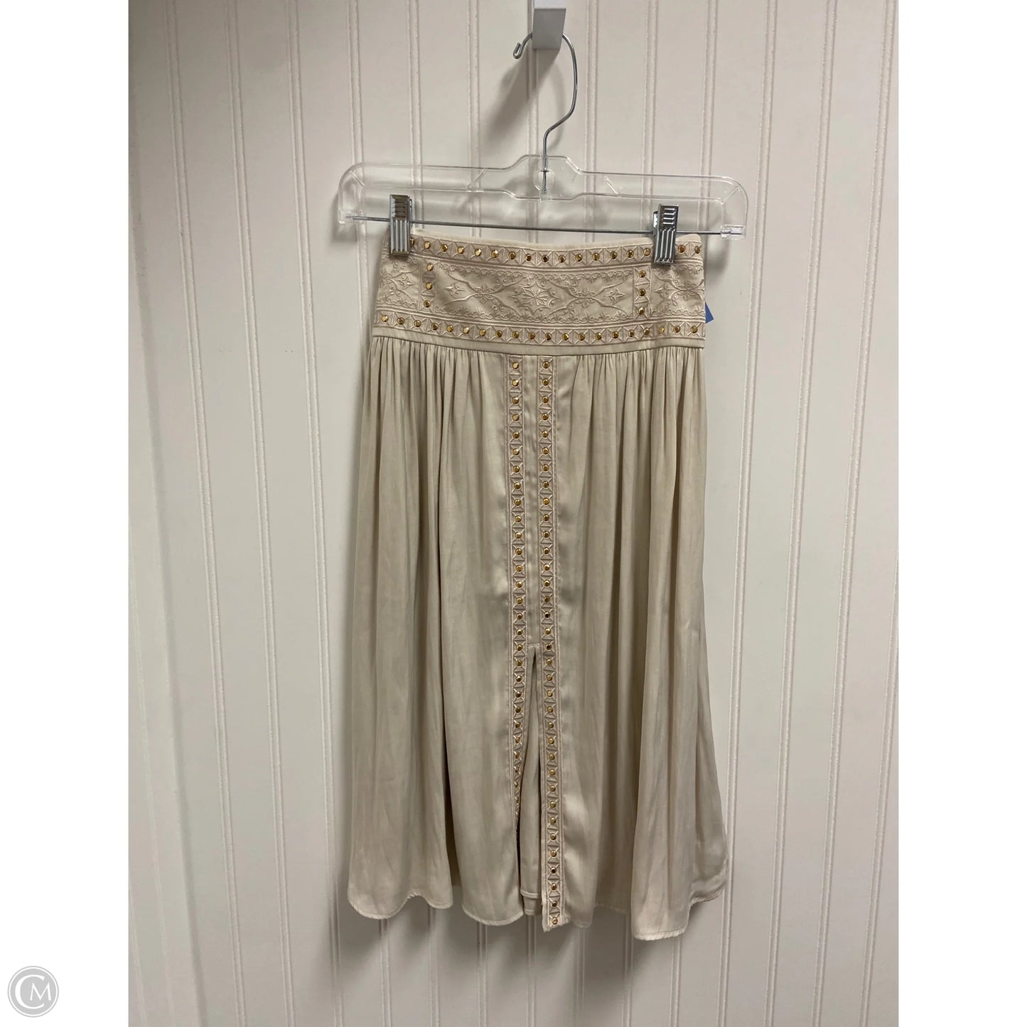 Skirt Midi By White House Black Market In Beige, Size: Xxs