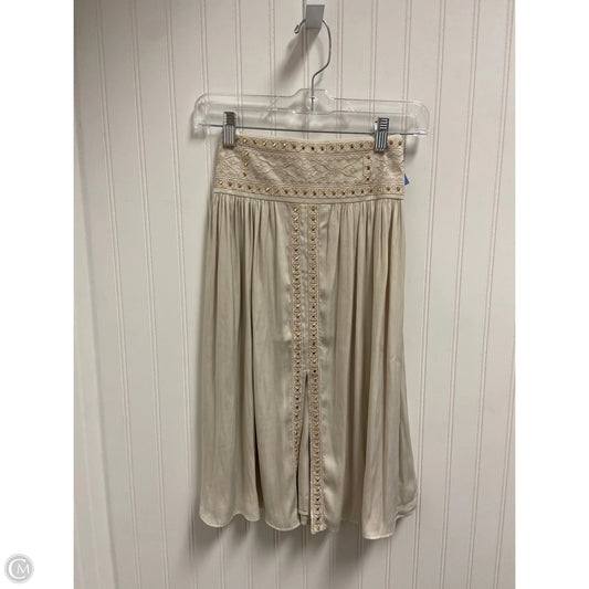 Skirt Midi By White House Black Market In Beige, Size: Xxs