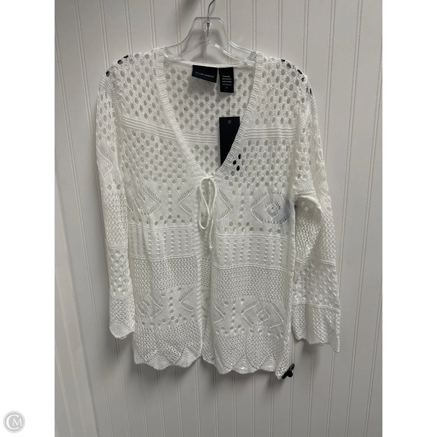 Cardigan By Clothes Mentor In White, Size: S