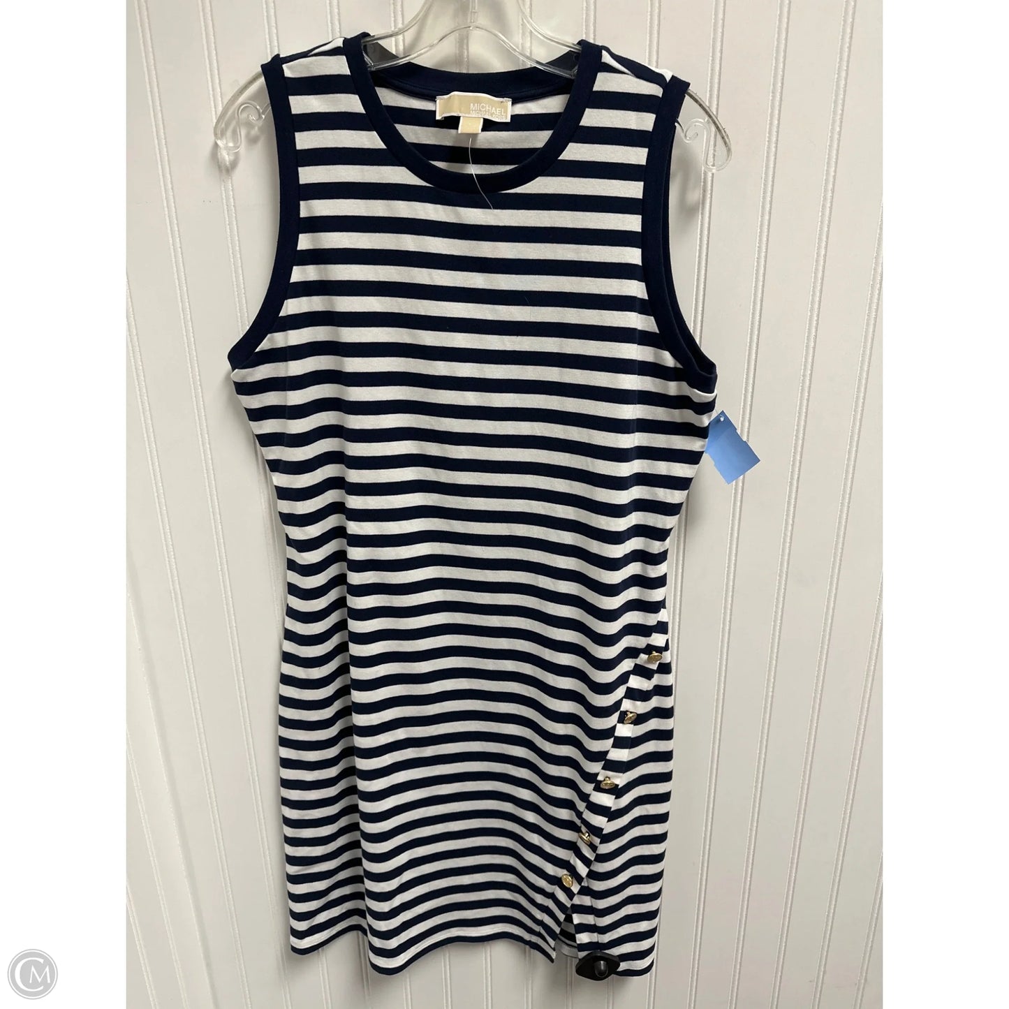 Dress Casual Short By Michael By Michael Kors In Blue & White, Size: L