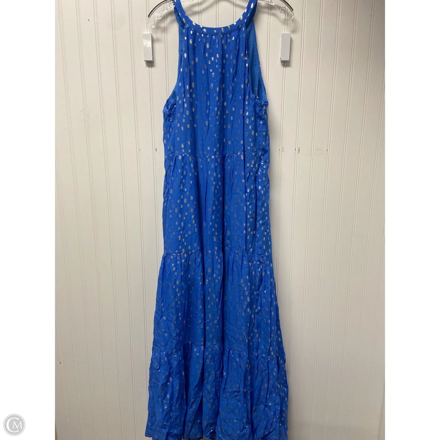 Dress Designer By Lilly Pulitzer In Blue & Gold, Size: L