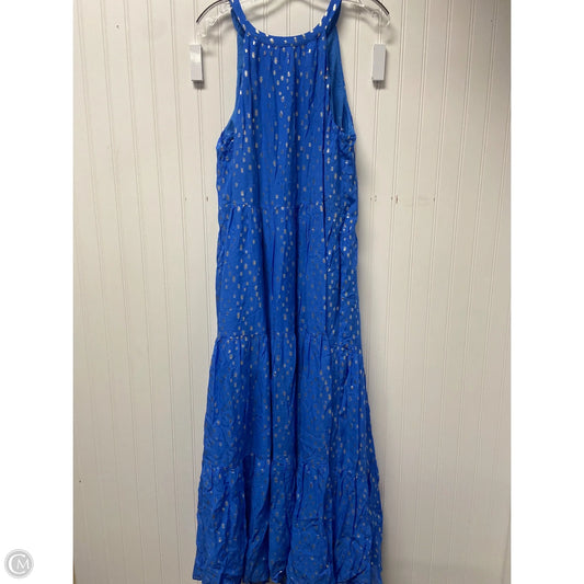 Dress Designer By Lilly Pulitzer In Blue & Gold, Size: L